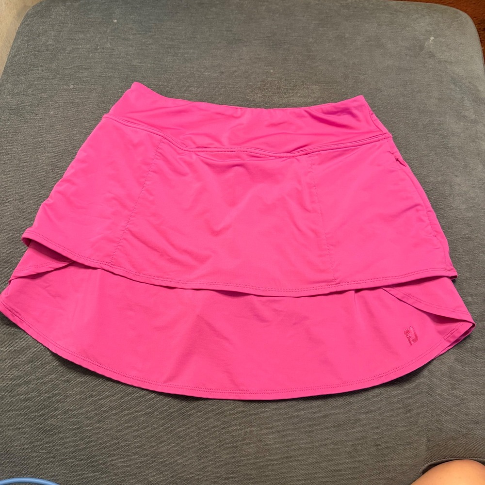 FootJoy Womens‎ Pink Tiered Golf Skort Performance Athletic Skirt Medium FJ